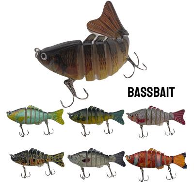 China Vivid Swimming Action new Swim bait Artificial Hard Fishing Lure Jointed Bait BassLure swimbait fishing lure with hook for sale