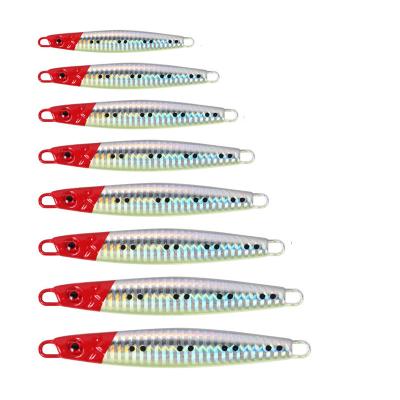 China Luminous Effect Big Game Fishing Lures 40g to 200g Fishing Lead Jig Lure Slow Jig Casting Jig Bait Metal Fishing Lure for sale