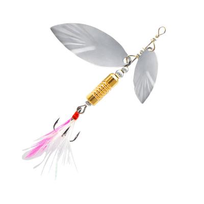 China Metal Tuerbai new rotating metal feather Versatile spinner sequin bait Spinner Baits Spinnerbait Metal fishing spinner bait for sale