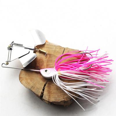 China Metal+PVC new oem Fishing Lure Skirts Wire Buzzbaits Bladed Pesca jig Sequin Paillette Isca rubber jig lure for sale