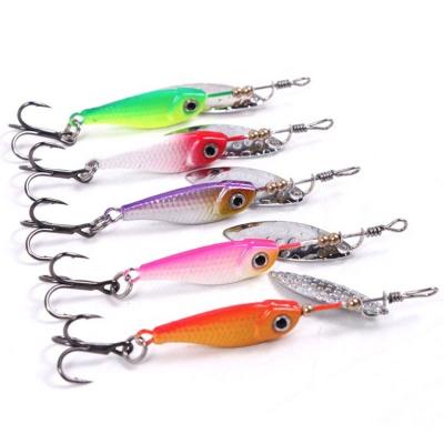 China Vivid Fish Swimming Action new fishing Lures 8g12.5g15g23g Spinnerbait Rotating Metal Bait fishing jigging lure for sale