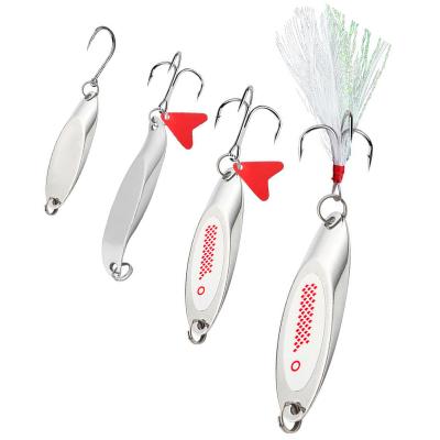 China Vivid Swimming Action tuerbai new fishing spoon lure metal spinner bait metal jig fishing trout spoon Hard Metal Sequin Spoon Spinner Bait for sale