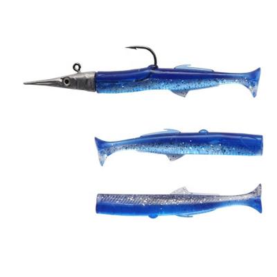 China Durable Good Price Fishing Silicone Bass Pike Bait 14g Artificial Tuna Soft Bait With Lead Head Sea Water Lure Needle Fish Lure for sale