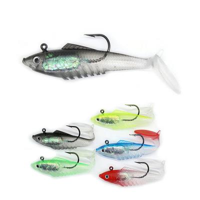 China PVC + Lead Tuerbai Jig Lead Fish Molds Japan Lead slow Jigging Fishing Lure Luminous bait jig head soft lure for sale