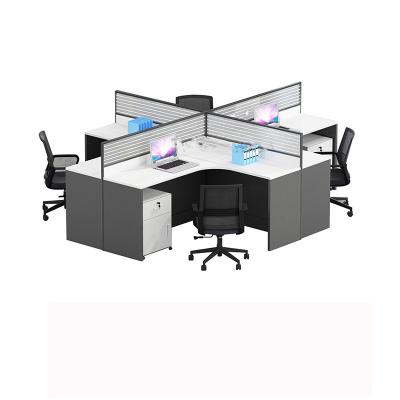 China Customized Expandable Staff Office Desk Screen Card Station Staff Desk And Chair Combination Office Furniture for sale