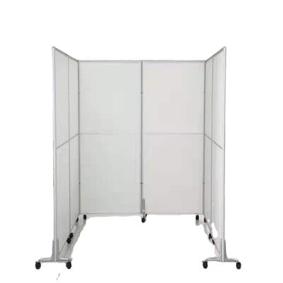 China Commercial Folding Partition Wall Frame Office Partition Screen Folding Workplace Divider for sale