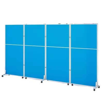 China It can be moved and at will commercial combined office room divider folding screen divider folding partition screen with wheels for sale