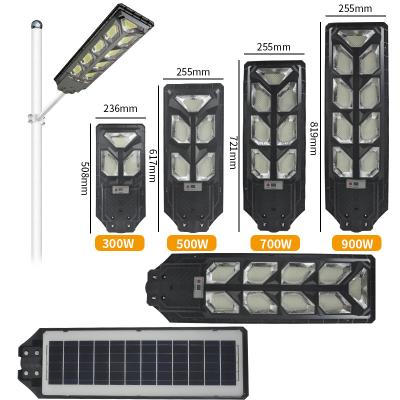 China Outdoor ROAD 300w Street Light Motion Sensor Street Light Super Bright Ip65w Waterproof Solar Lead ABS All In One Solar Street Light for sale