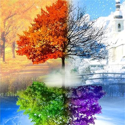 China American Style Landscape Rhinestones Painting Landscape Diamond Embroidery Tree 5D Diamond Painting shopify drop shipping for sale