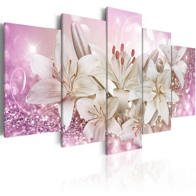 China 5pcs painting flower canvas fashion fantasy painting for room office decoration stretched for shopify drop shipping for sale