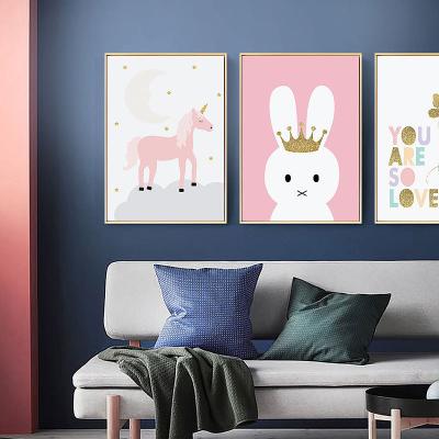 China High Resolution Printing Pictures Canvas Painting Hot Sale Wall Art 3 Panels Painting Sets For Kids Girl Room Decor Abstract View Style for sale