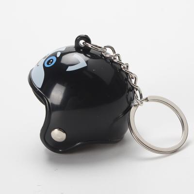 China Newest Next 2021 Motorcycle Helmet Shape Key Chain, Cartoon Figure Mini Helmet Combined With Rubber Duck for sale