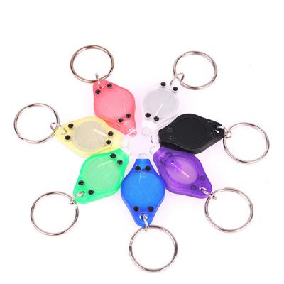 China Gift Promotion Mini Plastic Key UV Light Silver Chain Detector for sale