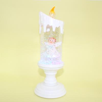 China Hotel New Arrival LED Candle Creative Swirling Liquid Light For Diwali Festival Decorative USB Rechargable Or Dry Battery for sale