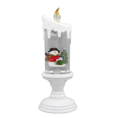 China Promotion Swirling Light Acrylic Water Battery Operated Led Sparkle Liquid Candle for sale