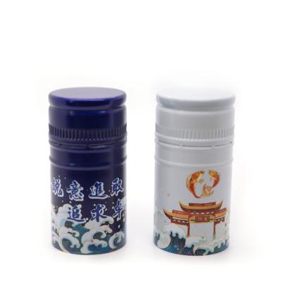 China Pilfer proof aluminum screw caps, wine bottle stopper cap for sale