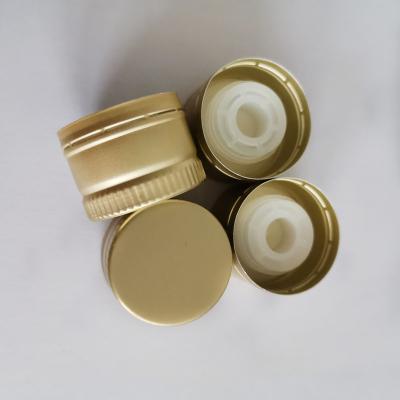 China Yellow non refillable aluminum plastic cap old olive oil plug for sale