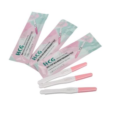 China Highly Effective And Accurate Plastic HCG Pregnancy Test Strips Urinary Equipment One Step Pregnancy Test for sale