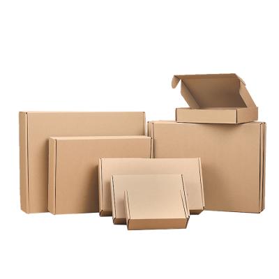 China Recyclable Brown Kraft Cardboard Ad Subscription Corrugated Paper Custom Paper Shipping Box for sale