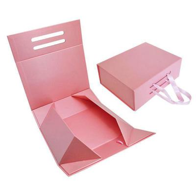 China Luxury Recyclable Cardboard Fancy Rose Magnet Paper Packaging Magnetic Folding Gift Box for sale