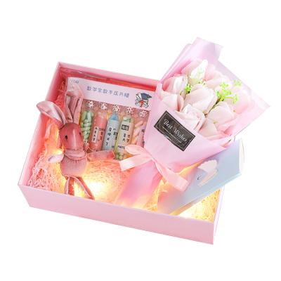 China Recycled Materials Environmental Protection Durable Using Gift Packaging Box Pink Custome Paper Gift Box for sale