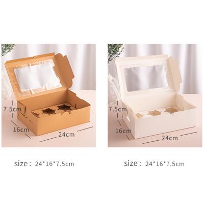 China New Materials 2021 Recycled Gift Rectangle Clear Cake Box Custom Luxury Packaging Box For Wedding Birthday Party for sale