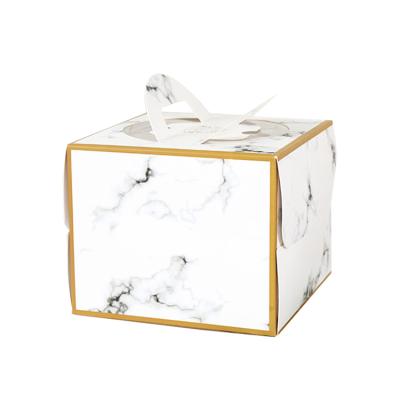 China Recycled Materials Logo Food Packaging Box White Cake Custom Printed Paper Box for sale