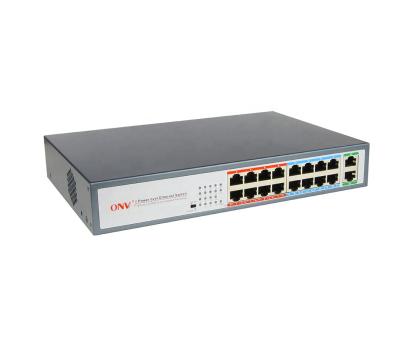 China Rated top 16 10 100M 48V poe port POE switch with gigabit uplink for nvr cctv to EU USA UK en venta