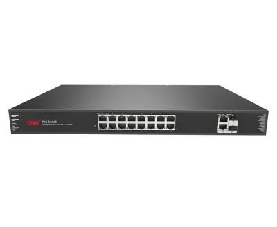 중국 100Mbps Network 16 Ports Poe Ethernet Switch With 2 Gigabit 48V Combo For IP Camera POE31016PFA 판매용