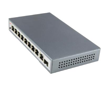 China LACP ONV brand unmanaged PoE fiber switch with 10 gigabit port uplink for sale