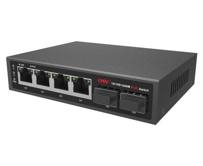 중국 2021 CCTV Security System ONV Full Unmanaged New Product 6-Port Gigabit Fiber POE Switch For IP Camera 판매용