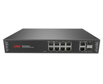 China unmanaged poe port ethernet poe switch POE ONV 16 24 gigabit OEM IEEE802.3af/at 8 with 2 fiber port à venda