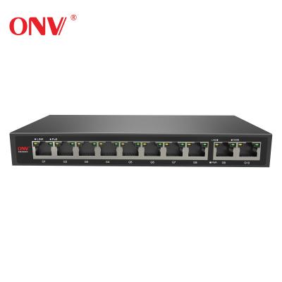 China POE OEM 10 Ports Full Gigabit PoE Network Switch Power Supply For CCTV Camera for sale