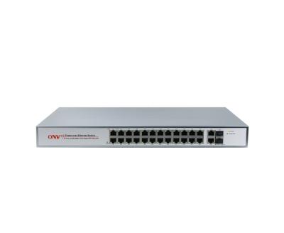 中国 POE ONV 28 Port Full Gigabit PoE Fiber Switch ONV-POE33028PF/at 販売のため