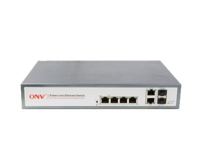 China LACP OEM/ODM poe switch 48V 6 port 10/100M Managed Fiber PoE switch for sale