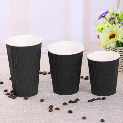 China Disposable Wholesale Paper Cup For Ripple Disposable Paper Cup for sale