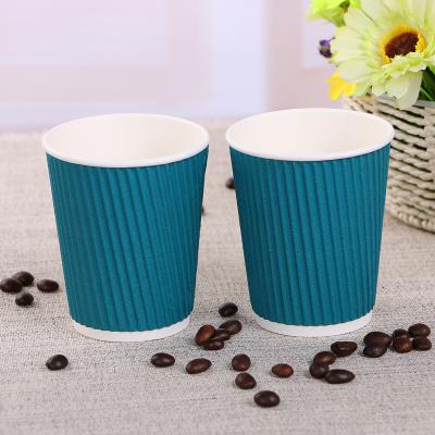 China Ripple Wall Common Use White Ripple Disposable Wallpaper Cup for sale