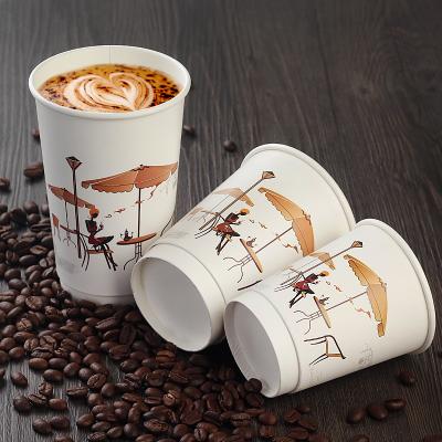 China 12oZ DOUBLE WALL Double Wall Coffee Mug With Lid Disposable Paper Cup for sale