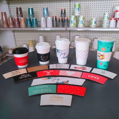 China Disposable Hot Drink Coffee Paper Cup Sleeve for sale