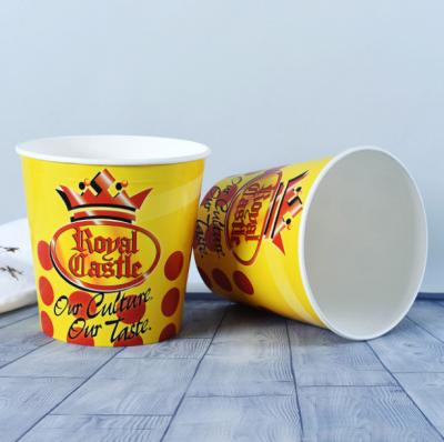 China Disposable Customized Disposable Popcorn Paper Bucket For Takeout Box for sale