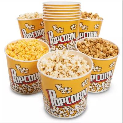 China Custom Printed Single Wall Popcorn Cup, Popcorn Bowl Disposable Popcorn Paper Cups for sale