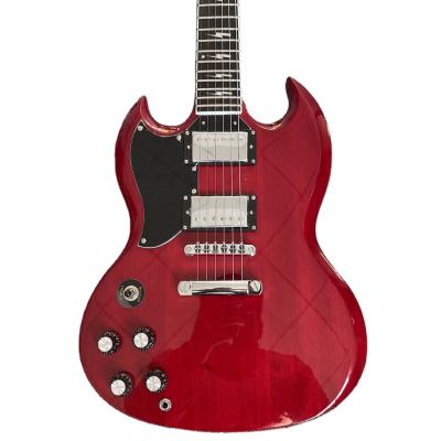 China Basswood SG G400left Hand Electric Guitar Deep Red Color Body Rosewood Fingerboard Chrome Mahogany Guitarars High Quality for sale