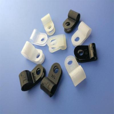 China High Quality Plastic Nylon 7.9mm R Type Clamp 5/16 Cable Holder Fixed Wire Clip for sale