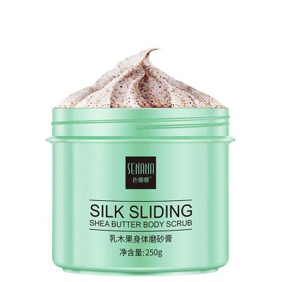 China Hot Selling Exfoliator Shea Butter Exfoliating And Whitening Chicken Skin Body Cleansing Products Scrubs Wholesale for sale