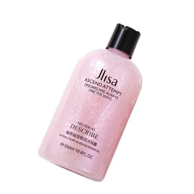 China Hot Selling Crystal Cherry Blossom Perfume Honey Nourishing Replenishing Whitening Niacinamide Body Wash for sale