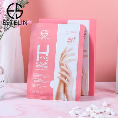 China Skin Care Treatments New Product Antacid Ingredient Rose Nourishing Hand Mask Moisturizing Hand Spa for sale