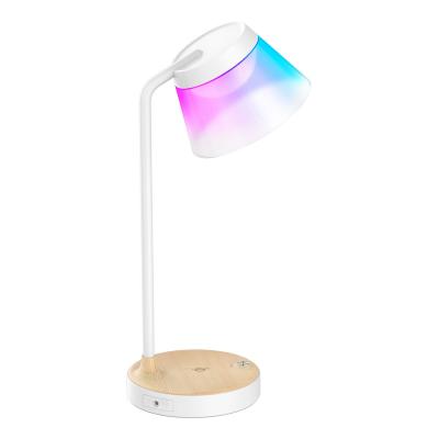 China Modern Table Reading Lamp With Wireless Charger 10W Lamp RGB Desk Lamp for sale