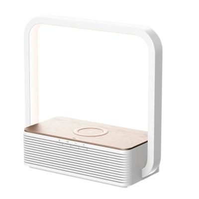 China Modern BT Speaker Lamp with Multifunctional Wireless Charger Hotel Bedside Lamp for sale