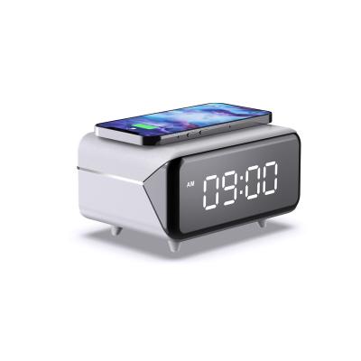 China Charging Wireless Charger New Mobile Phone Qi Wireless Phone Digital Promotional Custom Logo Alarm Clock Design for sale