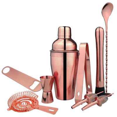 China Cocktail 750ml Shaker Set Luxury Cocktail Set Rose Gold Stainless Steel Hardware from Uuhom Mix and Stir for sale